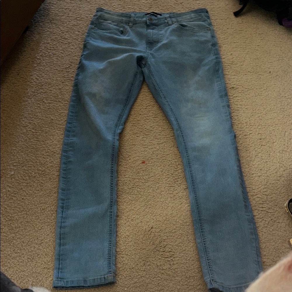 Men's Denim Skinny Jeans in Light Blue